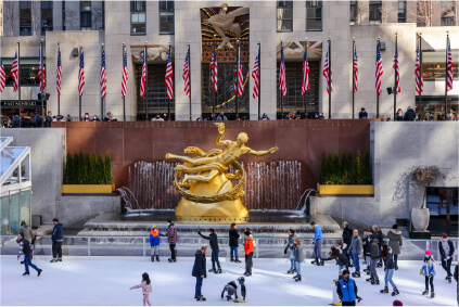 Ice skating at Rockefeller