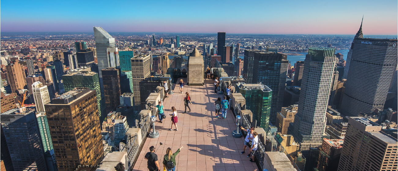 people at the Top of the Rock